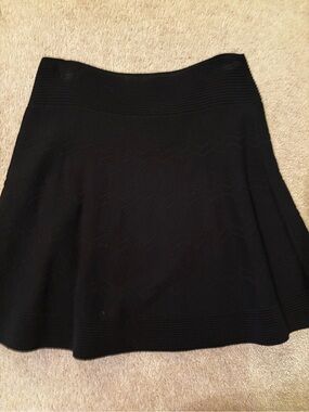 Max Studio Black Fit-and-Flare Knit Skirt